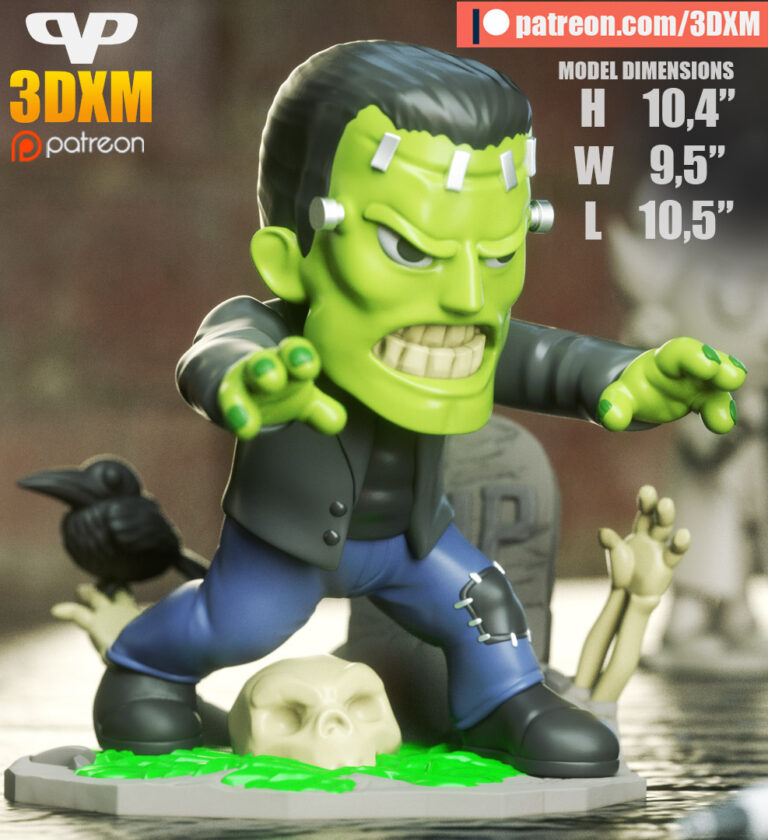 3DXM – Frankenstein Chibi 768x840