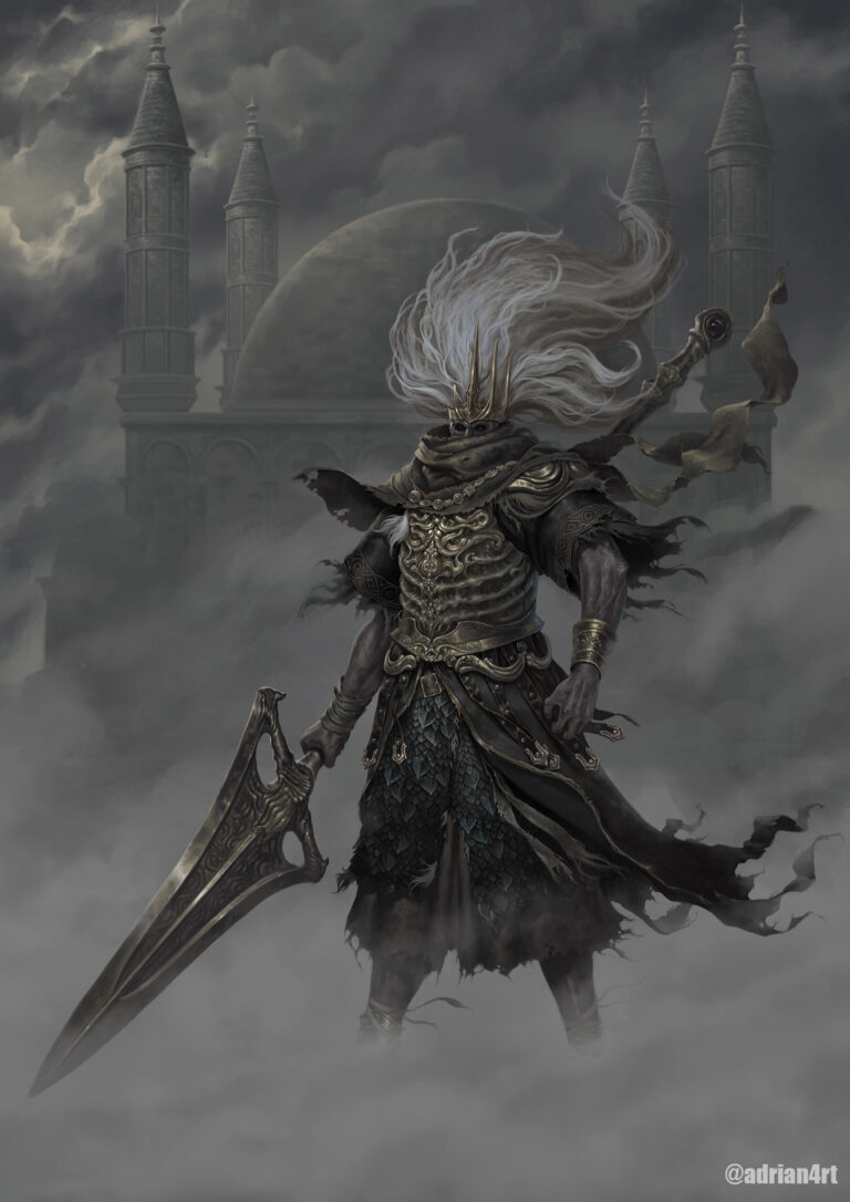 adrian4rt dark souls fanart.nameless king