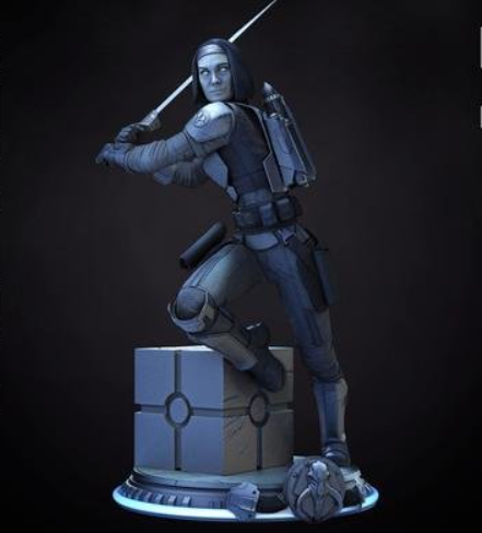 bo katan sculpture – star wars
