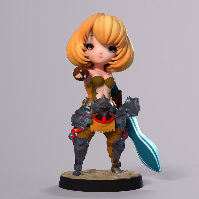 chibi boss girl