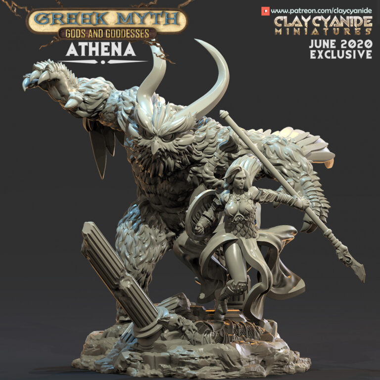 clay cyanide miniatures athena