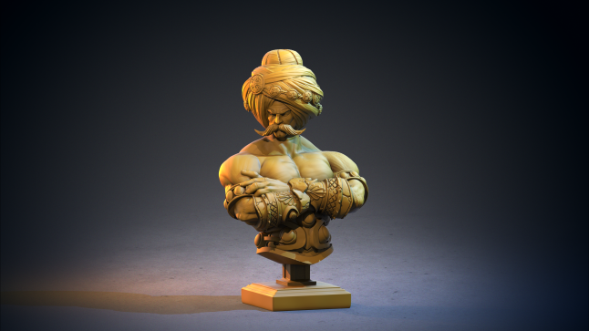 clay cyanide miniatures djinn bust