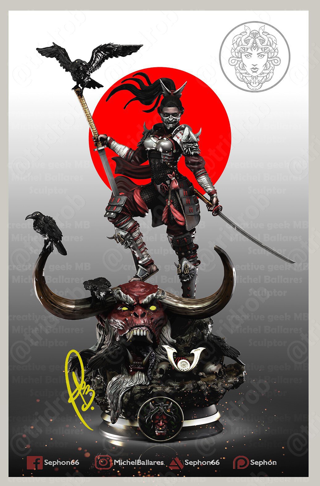 creativegeekmb urara the samurai warrior