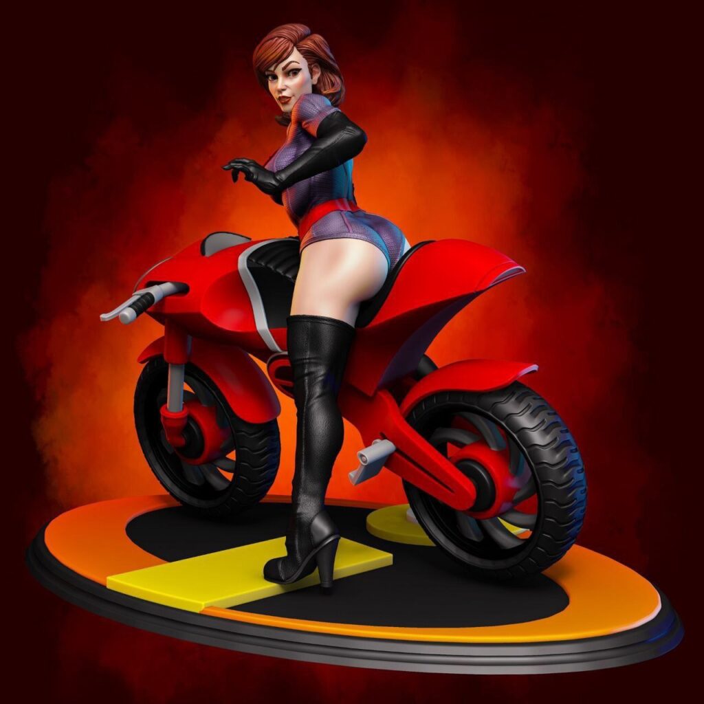 Elastigirl And Elasticycle The Incredibles Fan Art By Specialstl 1024x1024