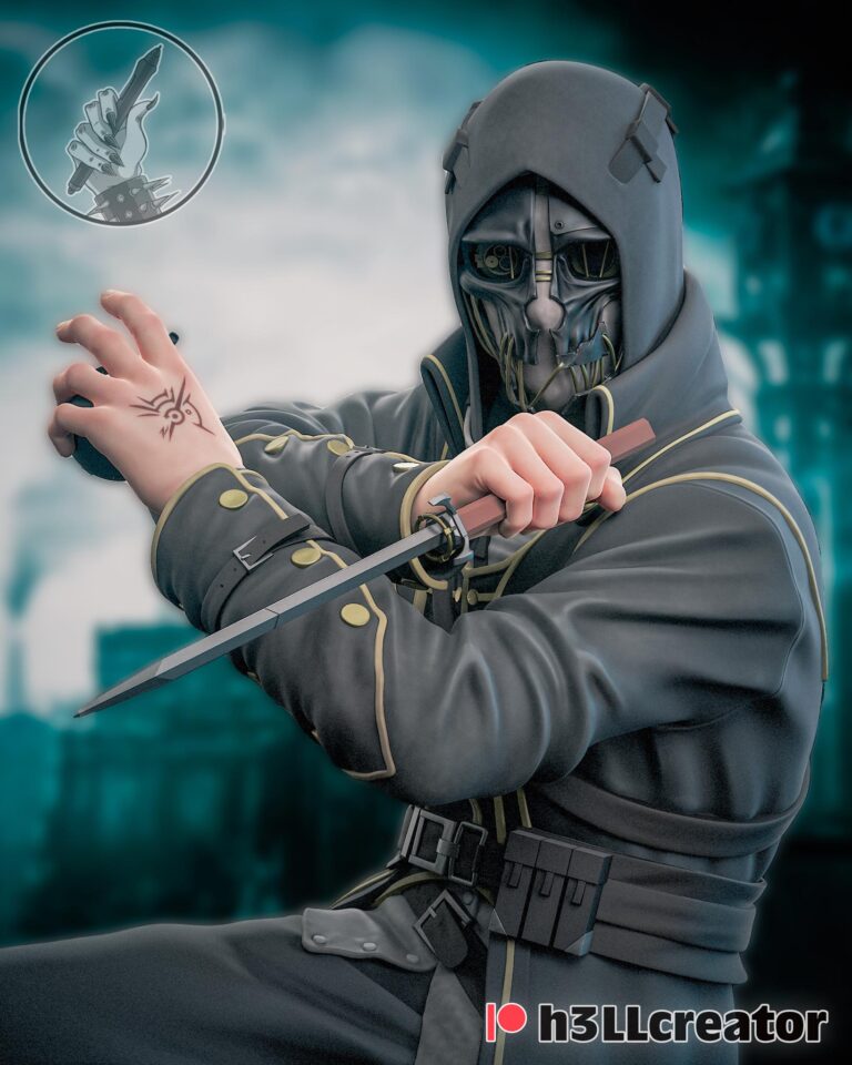 h3ll creator corvo sculpture and bust 2