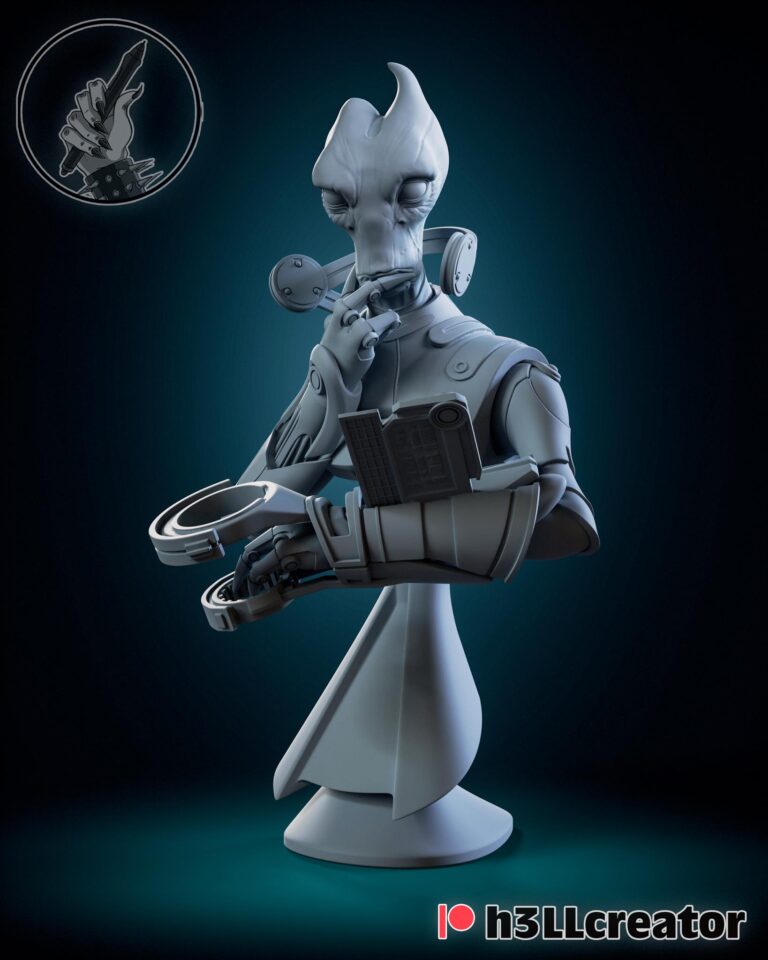 h3ll creator mordin sculpture and bust 3