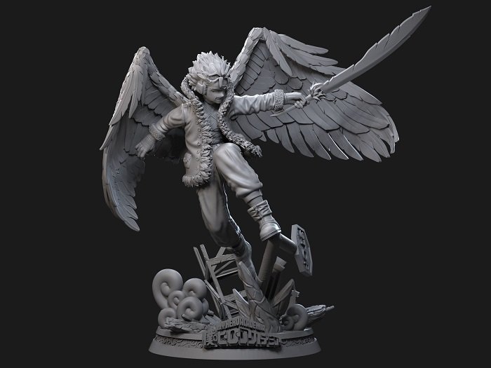 hawks statue my hero academia