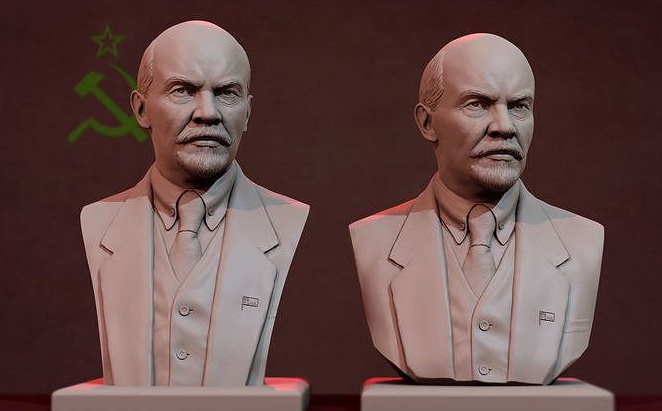 lenin in a cap