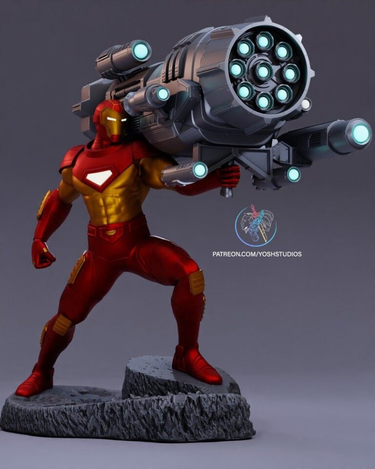 modular iron man statue