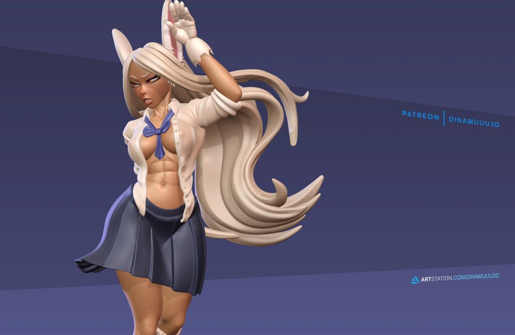 My Hero Academia Rabbit Mirko School Girl DiNamuuu3D3 1024x666