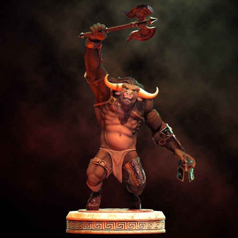 nachocg minotaur statue