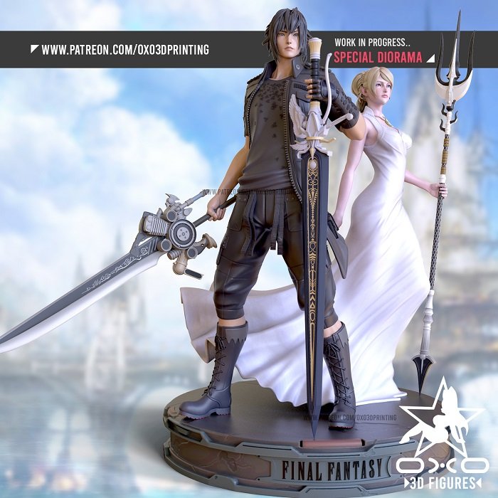 oxo3d – luna and noctis – final fantasy