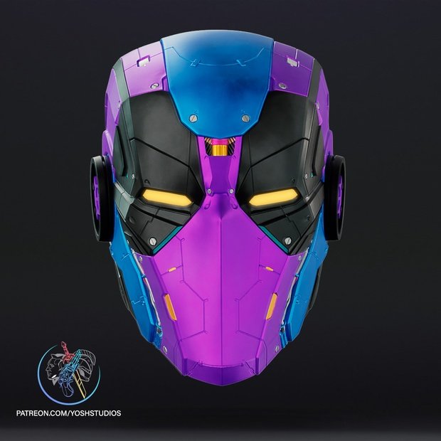 yosh studios – cyber punk deadpool helmet