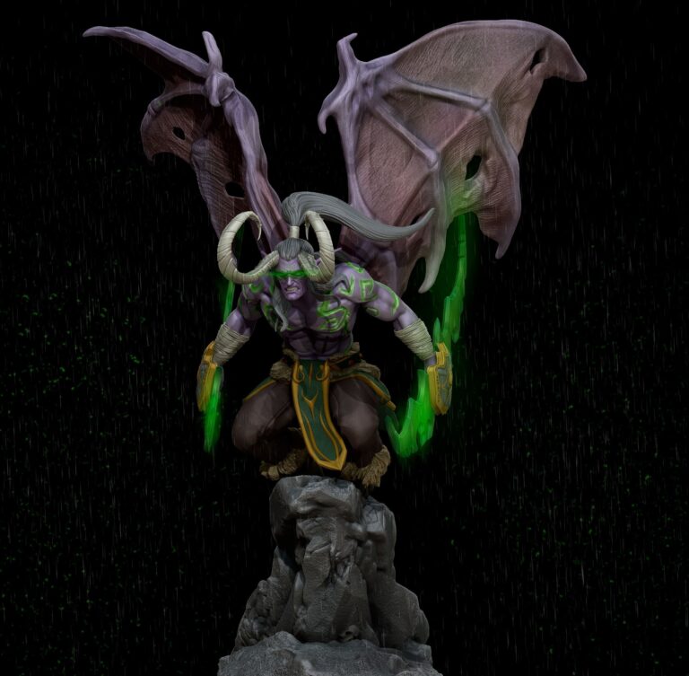 Illidan Stormrage Stl 3d Model Stl 1 768x753