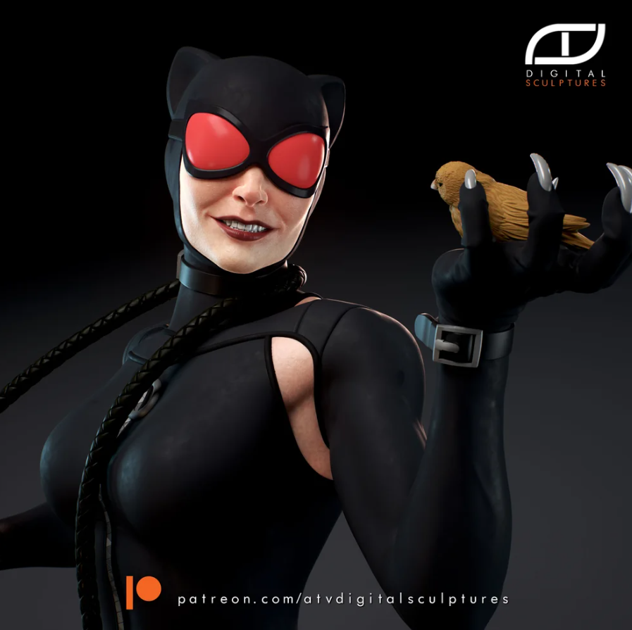atv digital sculptures catwoman bust 2