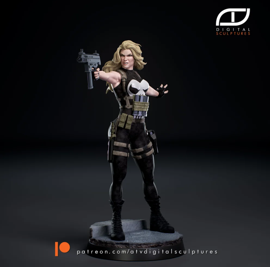 atv digital sculptures lynn michaels lady punisher
