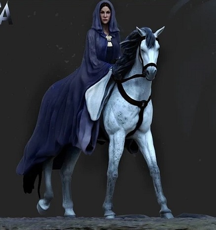 ca 3d studios arwen statue on horse standart and nsfw version(1)