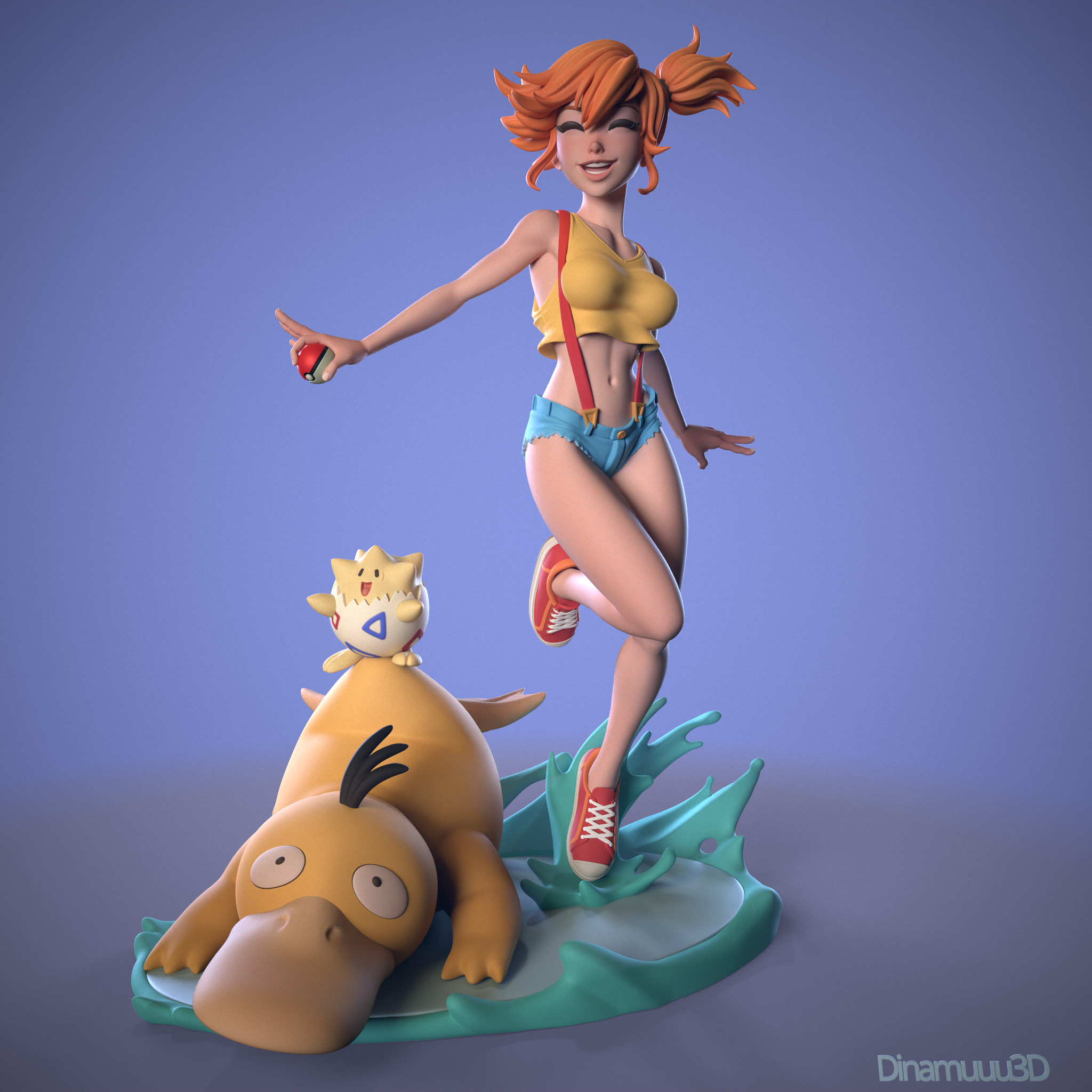 dinamuuu 3d misty pokemon 2