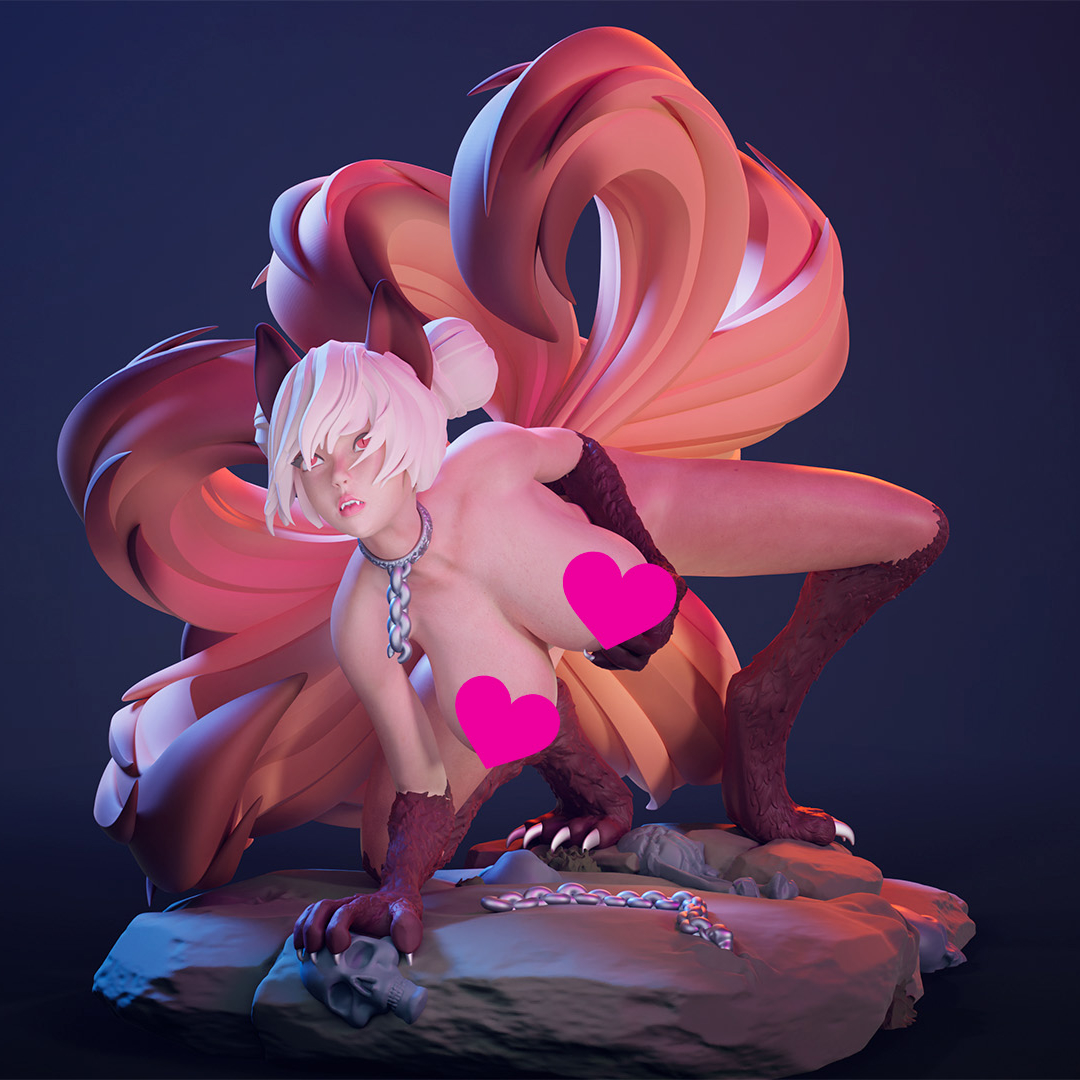 figurine collection fox girl kitsune 3 pieces (1)(1)