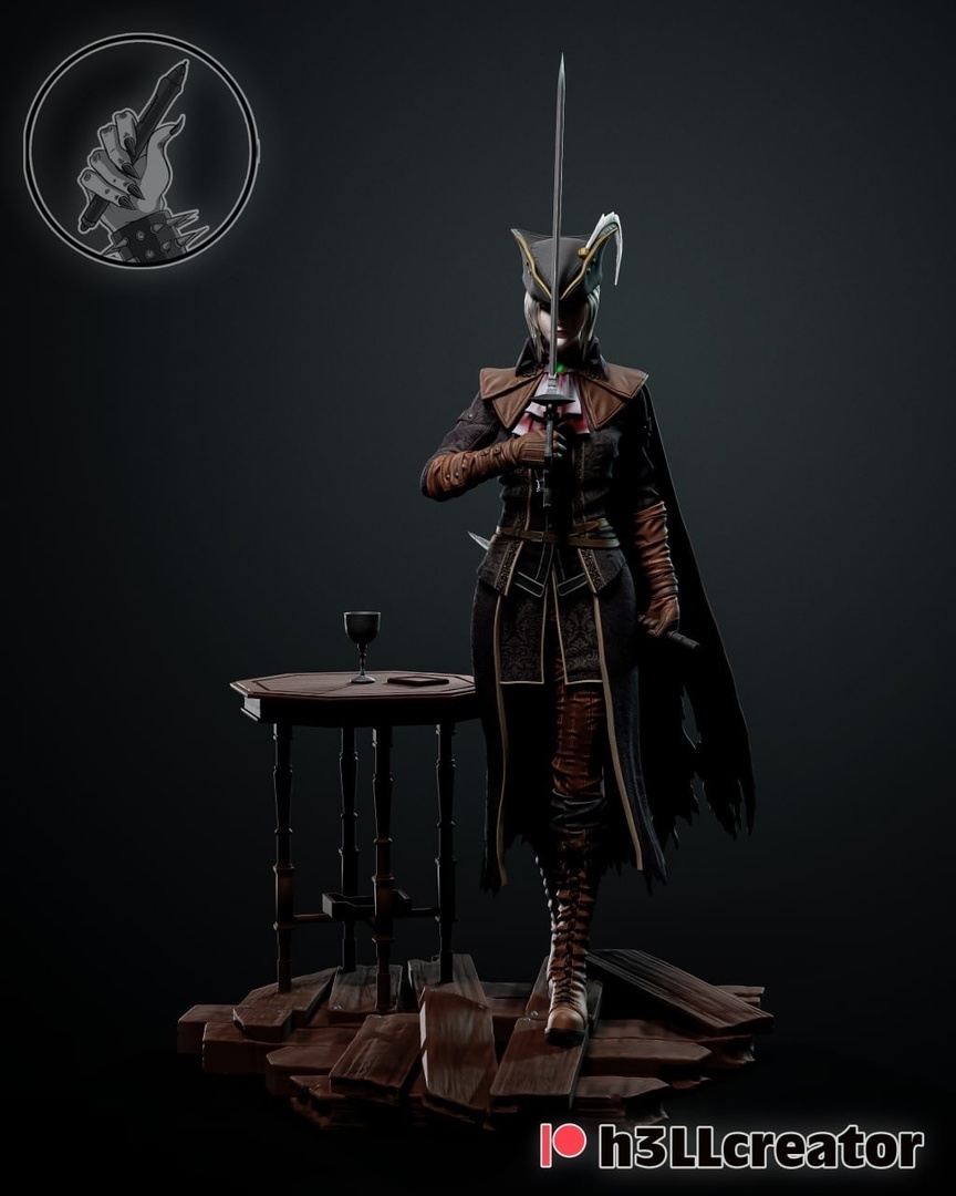 h3ll creator lady maria sculpture and bust