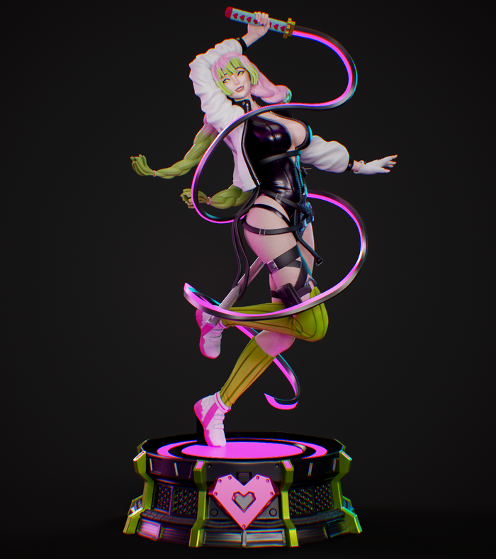 inaki sculpts kanroji mitsuri cyberpunk