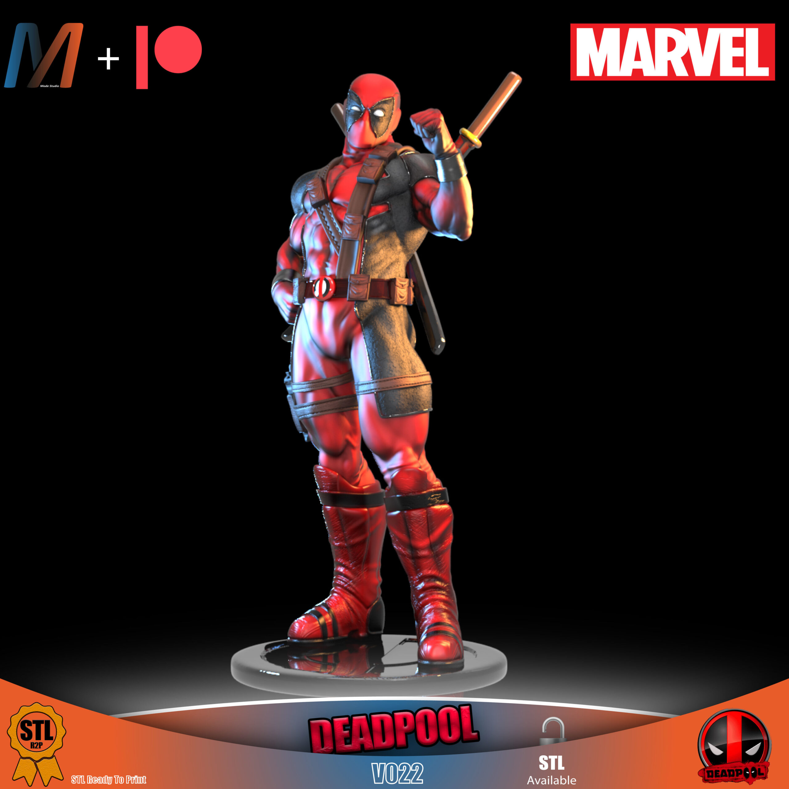 modstl v022 marvel deadpool
