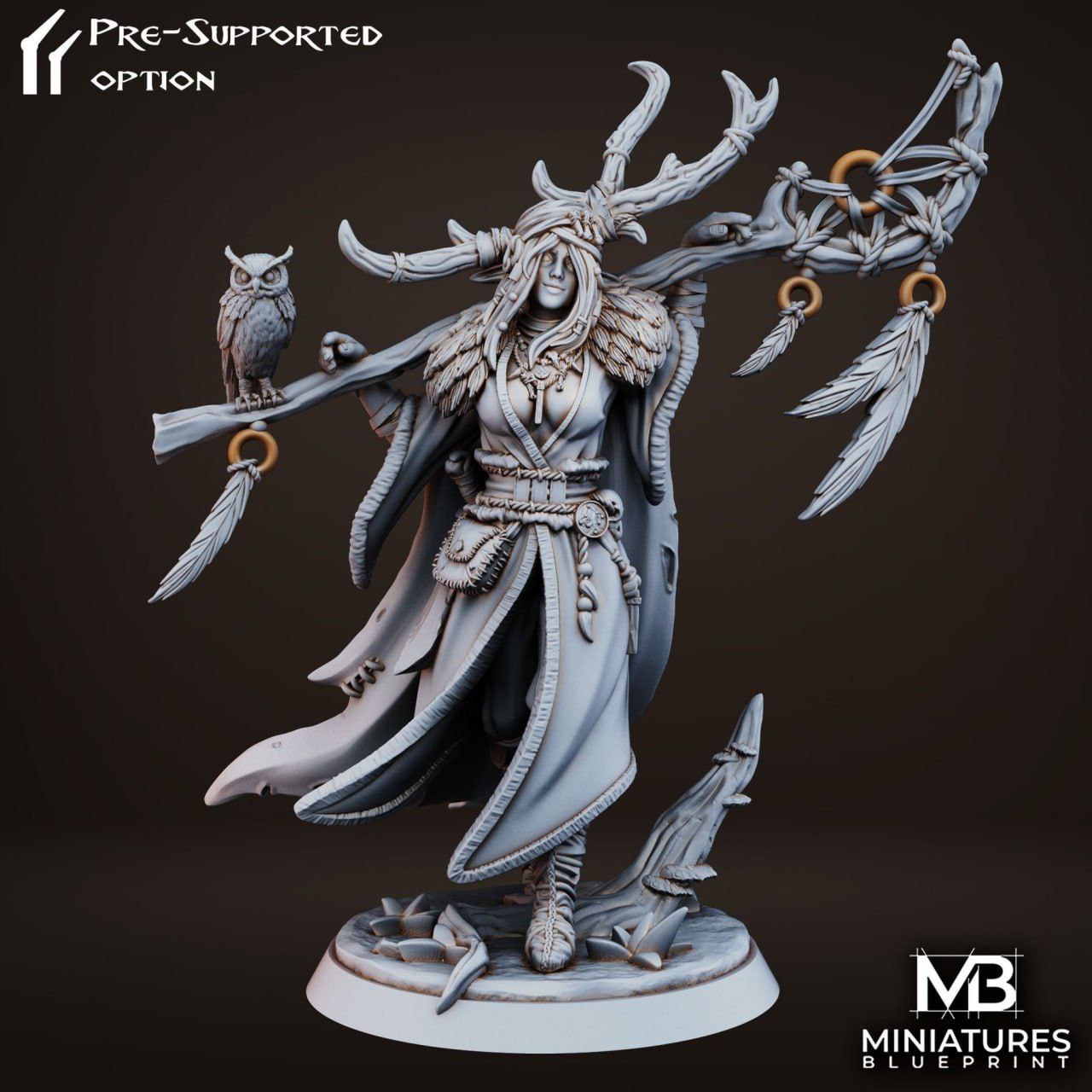 miniatures blueprint drelia elf druid