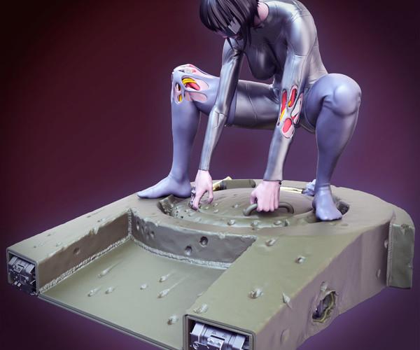 motoko separated (motoko vs tank) 2