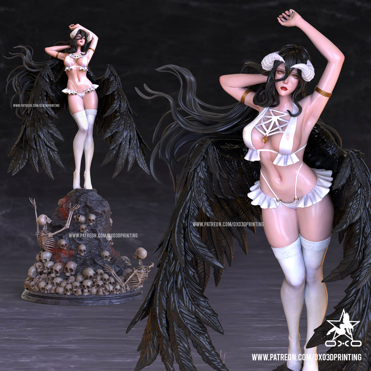 oxo3d albedo from overlord sfw and nsfw