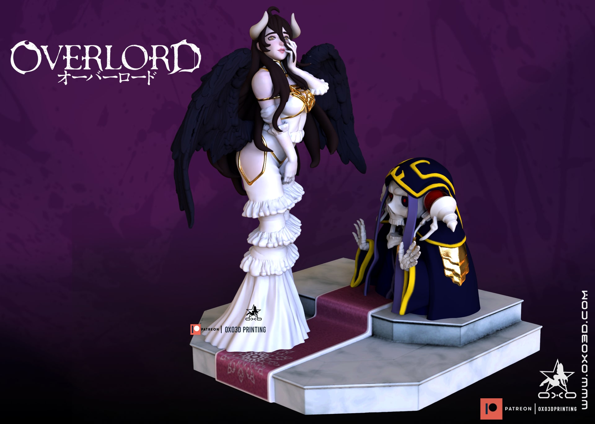 oxo3d anime overlord albedo 002 with ainz nsfw