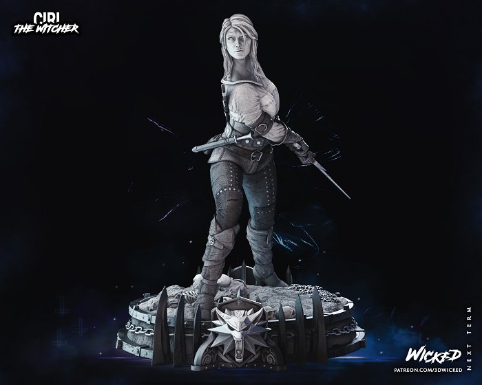 wicked ciri statue