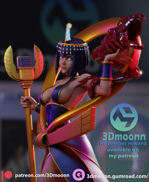 3dmoonn eliza skullgirls 5.