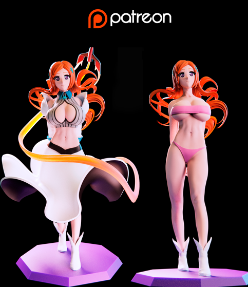 anime girls stl orihime sfw and nsfw version .