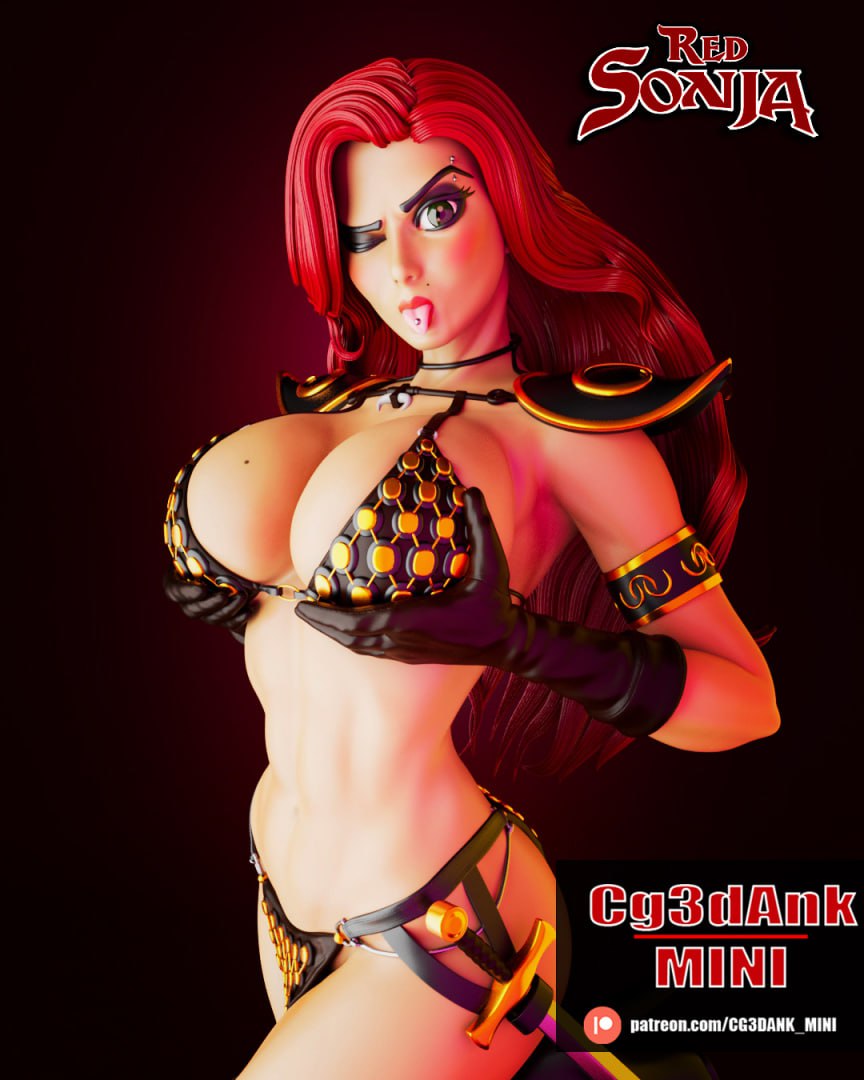 cg3dank mini red sonja fan art